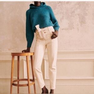 Sezane Maxime Ecru Denim Trousers Size 32 US 2